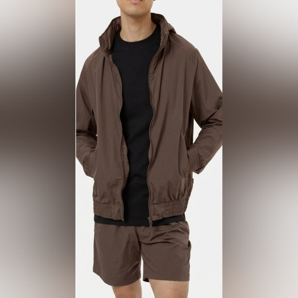 tentree Recycled Nylon Track Jacket in Falcon | Size M